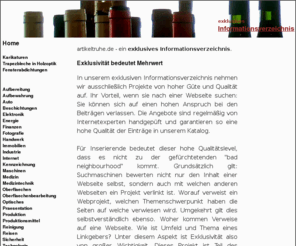 artikeltruhe.de: exklusives Artikelverzeichnis.
kostenloses Informationsverzeichniss fr Qualittswebseiten.