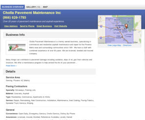 chollapavementmaintenanceinc.com: Cholla Pavement Maintenance Inc | Apache Junction, AZ 85119 | DexKnows.com™
Cholla Pavement Maintenance Inc in Apache Junction, AZ 85119. Find business information, reviews, maps, coupons, driving directions and more.