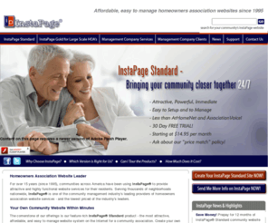 instapage.net: Homeowners Association Website by InstaPage
30 day FREE trial! Create a powerful but low cost homeowners association website in minutes for your HOA website needs to make sharing information easier and less expensive.