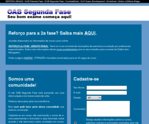 oabsegundafase.com.br: OAB Segunda Fase
Site do curso preparatório OAB Segunda Fase, o melhor curso online do Brasil