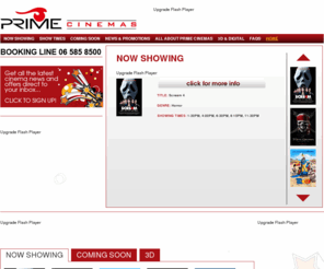 prime.jo: PRIME CINEMAS
Prime Cinemas Amman is a 7 screen luxurious multiplex cinema located in Baraka Mall, Amman and is part of the Cinemacity Group. Fully updated website with information and movie listings.