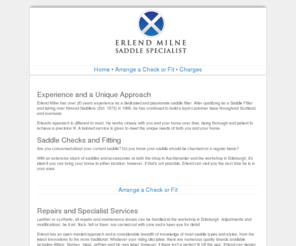 thesaddlespecialist.com: Nimrod Saddlers - Specialist Saddle fitter, Perthshire, Scotland
Erlend Milne - The Saddle Specialist. Over 20 years experience fitting saddles. A unique tailored approach. Extensive stock of quality saddle brands. Made-to-measure. Repairs and maintenance.