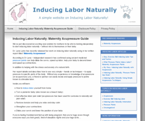 inducinglabornaturally.net: Inducing Labor Naturally: Maternity Acupressure Guide | Inducing Labor Naturally
Maternity acupressure for inducing labor naturally you can practise at home, by yourself and stop feeling frustrated with waiting!