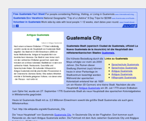 guatemala-city.de: Guatemala City - Hauptstadt Guatemalas
Guatemala City ist die Hauptstadt von Guatemala