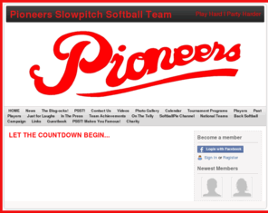 pioneerssoftballteam.com: Home - Pioneers Slowpitch Softball Team
Pioneers Softball Team - Mixed Comp A Slowpitch Softball Team hosts of  the annual   Pioneers Tournament  - Softballs The Winner!