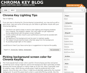 chroma-key.net: Chroma Key
Learn everything about chroma key, software and the backgrounds. Also the cutting edge development in chroma key software.