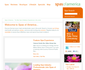 healthylivingandtravel.com: Spas of America | The Best Spa & Wellness Experiences in the World
Spas of America showcases the best resort, hotel and destination Spa & Wellness experiences in America, to spa travel customers around the World.