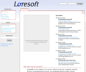 loresoft.de: Loresoft, Softwareentwicklung und Copmuterplattform
Loresoft Software, kostenlose Programmvollversionen zum herunterladen und Computerplattorm