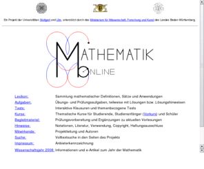 mathematik-online.org: Mathematik-Online
Projekt Mathematik-Online