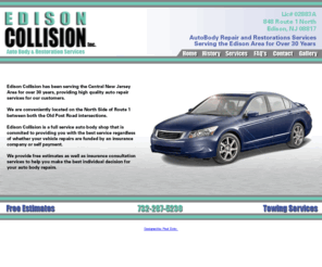 edisoncollisioninc.com: Edison Collision
Edison Collision has been serving the central New Jersey Area for over 30 years, providing high quality auto repair services for our customers.