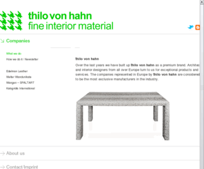 thilovonhahn.com: Thilo von Hahn | fine interior material
