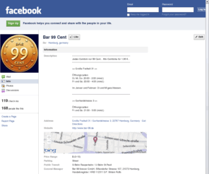 99-cent-bar.com: Incompatible Browser | Facebook
 Facebook is a social utility that connects people with friends and others who work, study and live around them. People use Facebook to keep up with friends, upload an unlimited number of photos, post links and videos, and learn more about the people they meet.