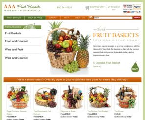 aaafruitbaskets.com: Welcome to AAA Fruit Baskets
AAA Fruit Baskets delivers great gifts including fresh fruit and wine baskets, gourmet fruit gifts and more. All gifts are backed by our %100 satisfaction guarante