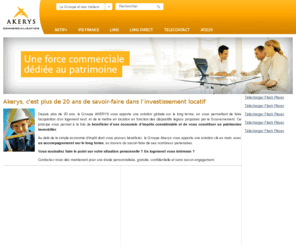 akerys-commercialisation.com: Akerys  Commercialisation de biens immobiliers : la force commerciale d'un grand groupe immobilier
Akerys Commercialisation, une force commerciale dédiée au patrimoine immobilier pluriel