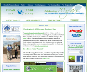 cleanair-coolplanet.org: Clean Air-Cool Planet
A nonprofit organization dedicated solely to finding and promoting solutions to global warming.