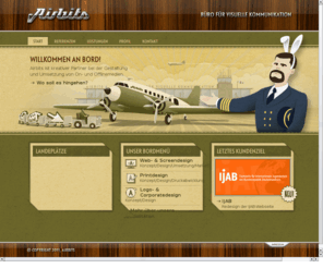 diplomdesigner.com: Airbits - Büro für visuelle Kommunikation
Airbits ist kreativer Partner bei der Gestaltung und Umsetzung von On- und Offlinemedien.
