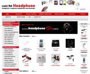 headphonesco.com: headphones & earphones manufacturer and wholesaler, find you want from Luxeto Headphone.
Luxeto Headphone is headphones & earphones manufacture and wholesaler. headphoneco.com offer you great headphones &earphones within best price.