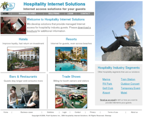 hospitality-internet.com: Hospitality Internet: WiFi access for hotel guests
Hospitality Internet provides managed Internet access for hospitality industry guests. We specialize in the billing and management of Wi-Fi access to hotel guests.