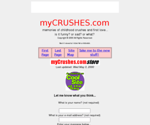 mycrushes.com: Crushes
Poignant memories of childhood and first love.