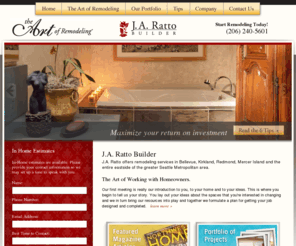 theartofremodeling.com: JA Ratto - Bellevue Remodeling | Kirkland Remodeling | Redmond Remodeling
J.A. Ratto offers home kitchen and bathroom remodeling services in Bellevue, Kirkland, Redmond, Mercer Island and the entire eastside of the greater Seattle Metropolitan area.