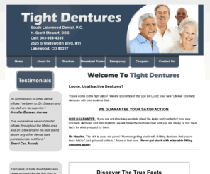 tightdentures28.com: Tight Dentures by Dr. H. Scott Stewart
Lifelike Cosmetic Dentures with Mini Implants by Dr. H. Scott Stewart