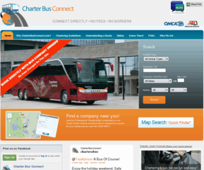 buslinesconnect.net: Bus Charters, Bus Rentals Online Quotes at CharterBusConnect.com
CharterBusConnect.com is the leading online quoting system for Charter Bus Transportation with NO FEES and NO MIDDLEMEN BROKERS.  Compare the Safety Ratings of the Leading Group and Event Bus and Coach operators in the USA and CANADA.  Free Quotes and GREAT RATES with NO Obligation dealing DIRECTLY with the members of the American Bus Association and Ontario Motorcoach Association.  SAVE MONEY by dealing directly with the professional owners of the buses and coaches and feel confident that each company’s safety rating has been reviewed each year by the country’s leading trade organizations. Click on multiple Quality companies to compare quotes. Bus charter, charter bus, tour bus, school bus, limousine bus and coach bus service, are all available in over 550 cities. Charter a Bus with Confidence and Savings.