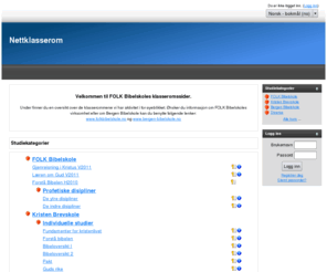 eklasserom.no: Nettklasserom
 Gå til klassen din Alle klasserBrevbibelskolenNettbibelskolen






