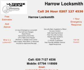 harrowlocksmith.co.uk: Locksmith Harrow - Ultimate Locks - 24 Hour Emergency  Call Out
Locksmith Harrow - Ultimate Locks. Locksmith in Harrow. 24 Hour Emergency Locksmith with No Callout Charges. Discount for Online Enquires