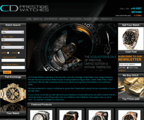 cdprestigewatches.com: CD Prestige Watches
CD Prestige watches specialises in the acquisition and sale of prestige, limited edition and vintage timepieces. 