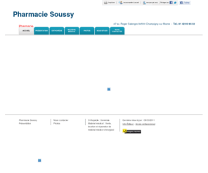 pharmacie-soussy.com: Orthopédie - Pharmacie Soussy à Champigny sur Marne
Pharmacie Soussy - Orthopédie situé à Champigny sur Marne vous accueille sur son site à Champigny sur Marne