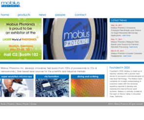 mobiusphotonics.com: Mobius Photonics
Mobius Photonics produces fast pulse fiber-based laser sources in IR, green and UV outputs, for the commercial market.