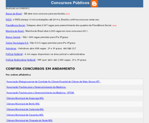 oiconcursos.com: Concursos Públicos - Informações atualizadas diariamente.
Concursos Públicos, lista de concursos com inscrições abertas no momento, informações, apostilas, concursos previstos, e vários links