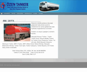 ozentanker.com: Özen Tanker
ÖZEN TANKER İZOLE ÇELİK KONSTRÜKSİYON KAZAN İMALAT
