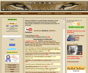 petlion.com: Rexano, Responsible Exotic Animal Ownership
Welcome to REXANO dedicated to the responsible private exotic and wild animal ownership. 
Our mission is preserving and protecting rights of people to own and conserve these magnificient animals such as lions,
 tigers, cheetah, servals, caracals, ocelots and many other wildcats, reptiles, primates and birds, while protecting public safety.