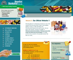 todyindia.com: Pharmaceutical Intermediates,Pharmaceutical Bulk Drugs,Bulk Drug Intermediates,Pharmaceutical Company India
Pharmaceutical Company India - Pharmaceutical Intermediates, Pharmaceutical Bulk Drugs Intermediates, Pharmaceutical Exporter, Pharmaceutical Drugs Supplier, Pharmaceutical Drugs Exporter, Pharmaceutical Supplier, Bulk Drugs Company, Bulk Drugs India. 