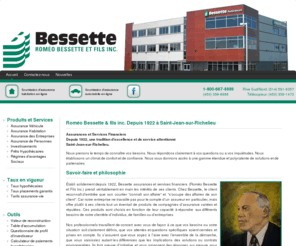 bessette-assurances.com: Assurances St-Jean-sur-Richelieu, Auto, Maison, Moto, Bateau, Caravane, Flotte, Commerciale - Accueil - information corporative
St-Jean-sur-Richelieu