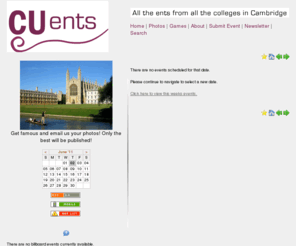 cuents.co.uk: CUents - All the events from all the colleges in Cambridge
Powered by the Helios Calendar.