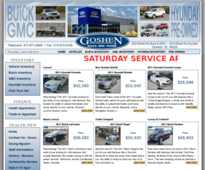 goshenmazda.com: Goshen Buick GMC Hyundai
Your destination for new and used autos in Goshen or Elkhart.