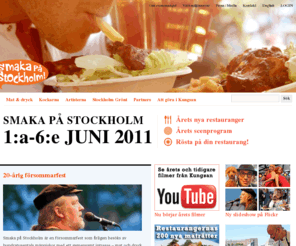 smakapastockholm.com: Matfestival i Stockholm - I år 20 år av festivaler och evenemang
Smaka På Stockholm är en festival i Kungsträdgården för alla som gillar mat och dryck. 2011 firar vi 20 år av festivaler och evenemang. Välkommen!