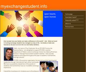 myexchangestudent.info: myexchangestudent.info
Helping Connect Families With Exchange Students