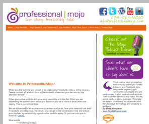 myhrmojo.net: Professional Mojo :: Teaching You How to Leverage Social Media & Grow Your Business.
Professional Mojo provides social media planning and training and website services to grow small businesses.