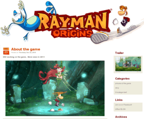 raymanorigins.com: Rayman Origins' blog
