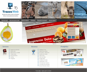 trazosweb.com.ar: Trazos Web | Diseño web en Trelew - Chubut www.trazosweb.com.ar Enrique Ogalde
Diseño de sitios web en Trelew. Programación ASP, Bases de datos, Aplicaciones dinámicas a medida. Tenga su propia página web en 10 días. Trelew, Chubut, Patagonia Argentina. www.trazosweb.com.ar - Cel.: (02965) 1539 3307