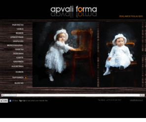 aforma.lt: Fotografas Kaune, foto paslaugos, vestuviu, erotines foto, mergvakariai, vestuvių fotografas, Apvali forma, web dizainas, reklamos paslaugos
Fotografavimo paslaugas, vestuvių, mergvakarių, fotosesijų paslaugos,3d grafika, maketuojame,logo ir firmos įvaizdžio sukūrimas