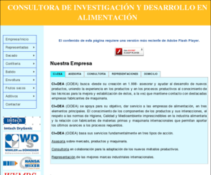 cideaplus.com: CI+DEA, CIDEA: CONSULTORA DE INVESTIGACIÓN Y DESARROLLO EN ALIMENTACIÓN
Cidea, Consultora de investigación y desarrollo en alimentación y empresas representadas