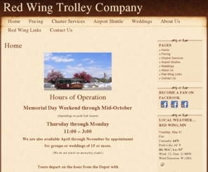 redwingtrolley.com: Red Wing Trolley Company
Red Wing Trolley Company. 