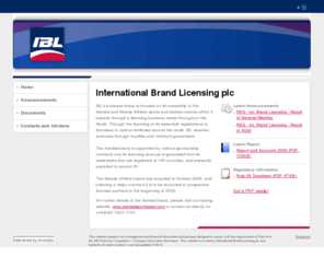 iblplc.co.uk: International Brand Licensing plc - IBL
