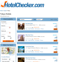 tokyohotelsguide.com: Tokyo Hotels - Accommodation Tokyo, Tokyo
Tokyo Hotels Guide lets you check real-time hotel rates and read guest reviews of hotels in Tokyo from over 30 top accommodation provider, all in one search, saving time and money.