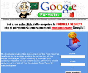 googleformula.info: motori ricerca,inserimento motori di ricerca
Ottimizzazione motori di ricerca:Il posizionamento nei motori di ricerca oggi e estremamente difficile!Questa guida definitiva ti permettera letteralmente di MONOPOLIZZARE Google.Oggi siamo in grado di insegnarti i SEGRETI per essere primo.