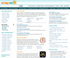 vedic-astrology-prediction.com: Indian Astrology - Vedic Astrology, Astrology India, Vedic Predictions, Vedic Astrology India
Get spell bound Indian astrology facts and truth about vedic astrology. Check the vedic predictions and find out detailed information on vedic astrology India. Also check daily horoscope and vedic predictions for job and marriage by vedic astrology.